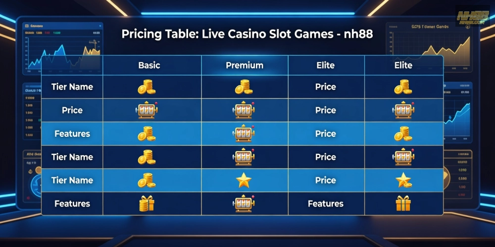 Bảng giá chi tiết các gói cược live casino slot games nh88 cập nhật 2025 với ưu đãi hấp dẫn
