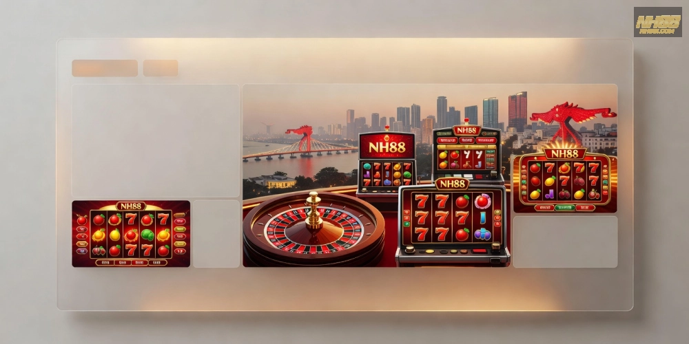 Hình minh họa khái niệm casino da nang nh88 với không gian chơi game hiện đại và an toàn
