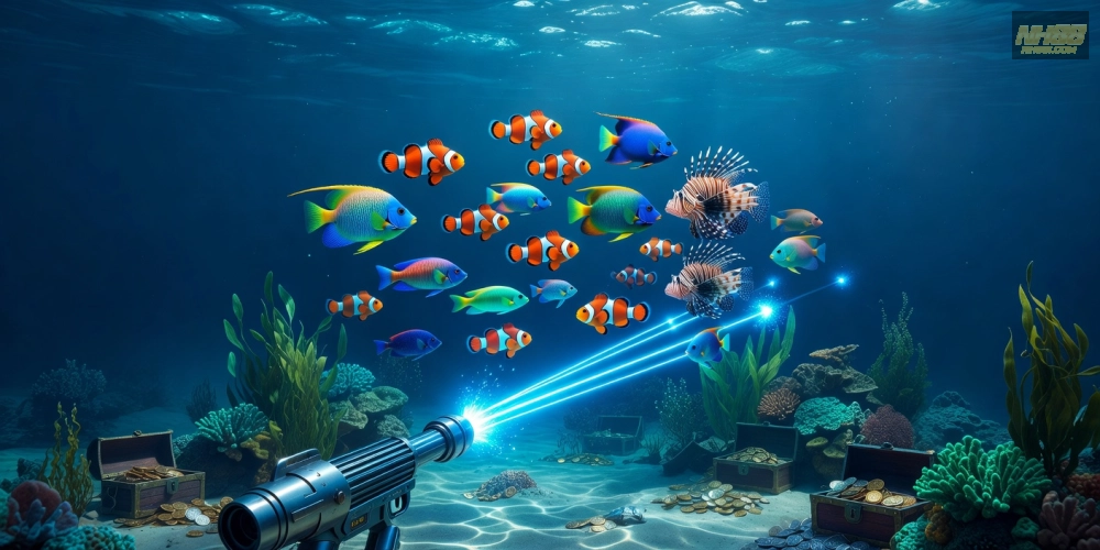 Hình ảnh thế giới đại dương rực rỡ trong game bắn cá nh88 hấp dẫn người chơi