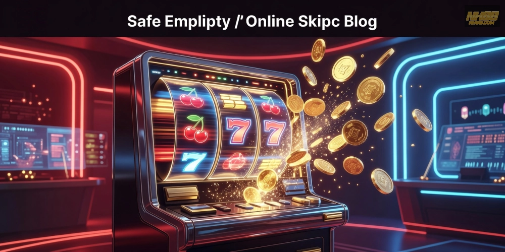 Minh họa khái niệm nổ hũ nh88 với hình ảnh slot machine hiện đại và jackpot sáng lấp lánh